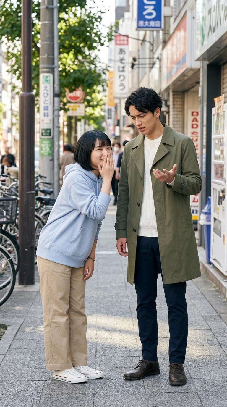 生意気な態度でスキャンダルのカマをかける瞬間のイメージ