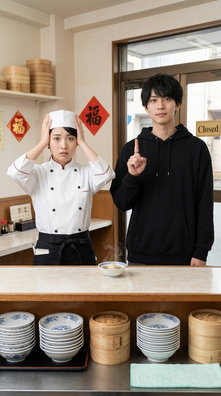 予約の19人キャンセルを告げる客に頭を抱えて絶望する店員のイメージ
